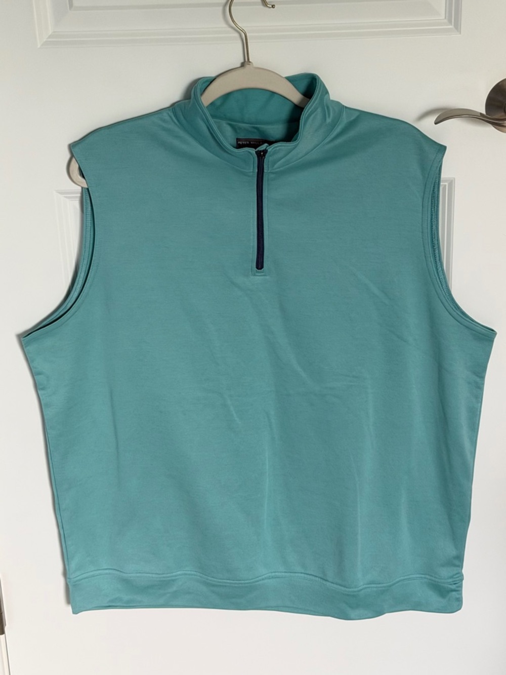 Peter Millar Men's Teal Quarter-Zip Pullover Sport Vest Size XL 39501 - Picture 2 of 13